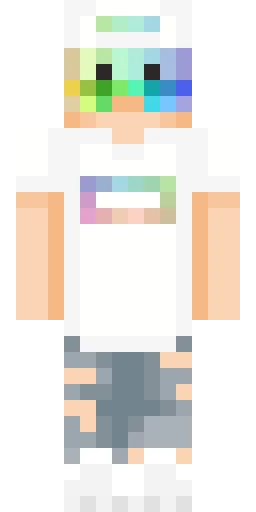 Радужный скин Майнкрафт — скачать PNG бесплатно