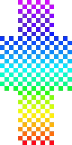 Радужный скин Майнкрафт — скачать PNG бесплатно