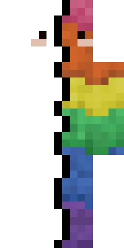 Радужный скин Майнкрафт — скачать PNG бесплатно