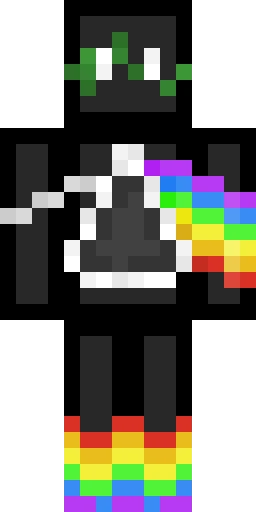Радужный скин Майнкрафт — скачать PNG бесплатно