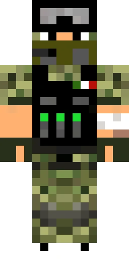 Военный скин Майнкрафт — скачать PNG бесплатно