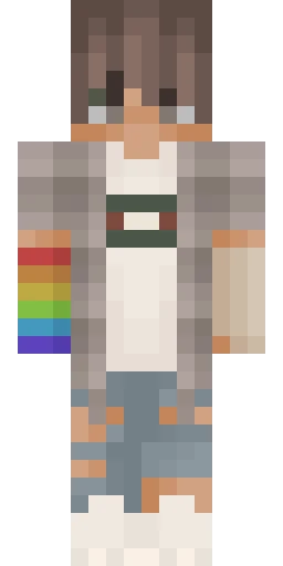 Радужный скин Майнкрафт — скачать PNG бесплатно