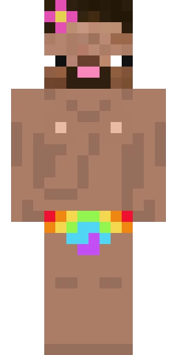 Радужный скин Майнкрафт — скачать PNG бесплатно