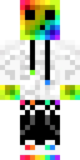 Радужный скин Майнкрафт — скачать PNG бесплатно