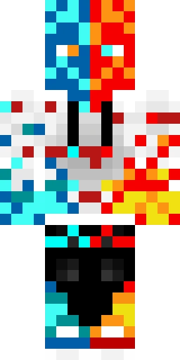 Огонь скин Майнкрафт — скачать PNG бесплатно