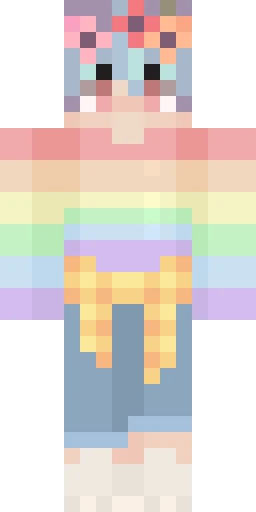 Радужный скин Майнкрафт — скачать PNG бесплатно
