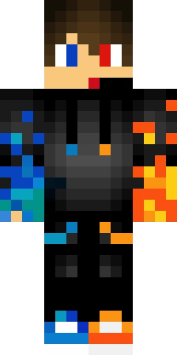 Огонь скин Майнкрафт — скачать PNG бесплатно