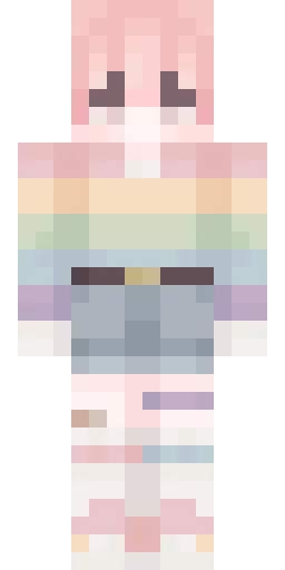 Радужный скин Майнкрафт — скачать PNG бесплатно