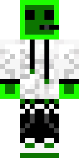 Зелёный скин Майнкрафт — скачать PNG бесплатно