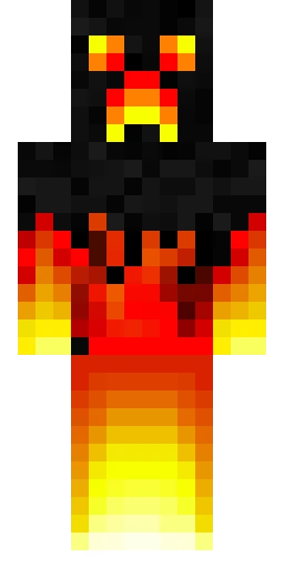 Огонь скин Майнкрафт — скачать PNG бесплатно