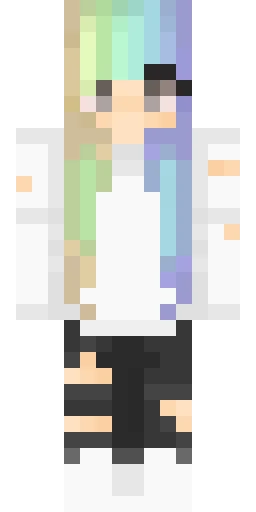 Радужный скин Майнкрафт — скачать PNG бесплатно