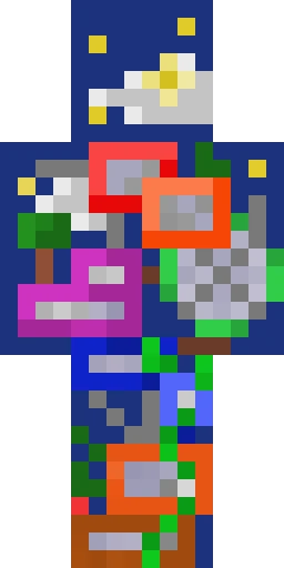 Тёмный скин Майнкрафт — скачать PNG бесплатно