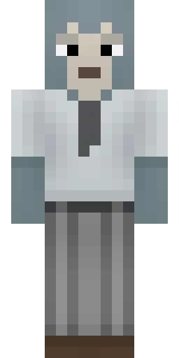 Серый скин Майнкрафт — скачать PNG бесплатно