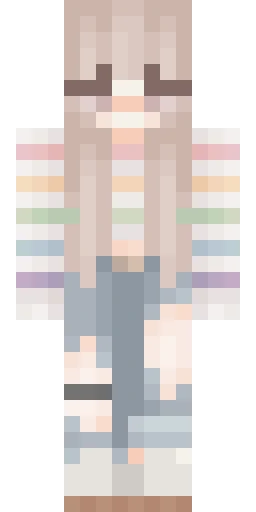Радужный скин Майнкрафт — скачать PNG бесплатно