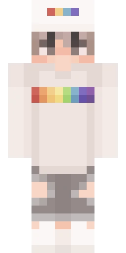 Радужный скин Майнкрафт — скачать PNG бесплатно