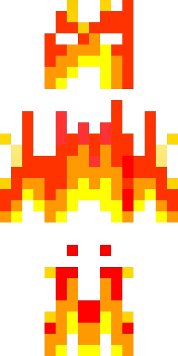 Огонь скин Майнкрафт — скачать PNG бесплатно
