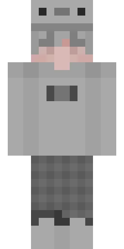 Серый скин Майнкрафт — скачать PNG бесплатно