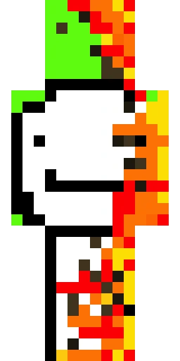 Огонь скин Майнкрафт — скачать PNG бесплатно
