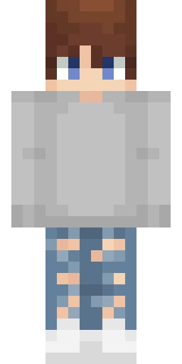Серый скин Майнкрафт — скачать PNG бесплатно