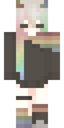 Радужный скин Майнкрафт — скачать PNG бесплатно