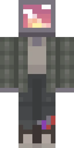 Серый скин Майнкрафт — скачать PNG бесплатно