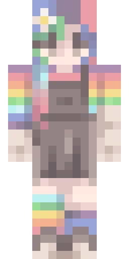 Радужный скин Майнкрафт — скачать PNG бесплатно