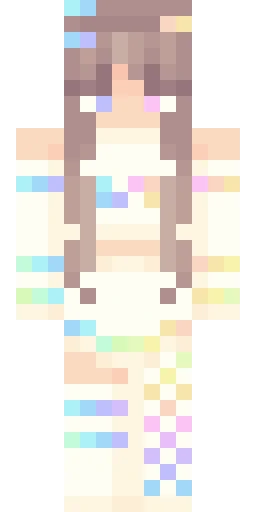 Радужный скин Майнкрафт — скачать PNG бесплатно