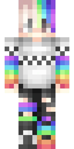 Радужный скин Майнкрафт — скачать PNG бесплатно