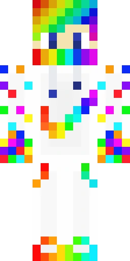 Радужный скин Майнкрафт — скачать PNG бесплатно