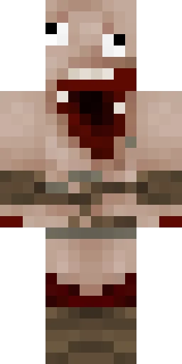 Страшный скин Майнкрафт — скачать PNG бесплатно