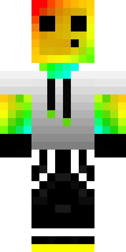 Радужный скин Майнкрафт — скачать PNG бесплатно