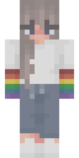 Радужный скин Майнкрафт — скачать PNG бесплатно