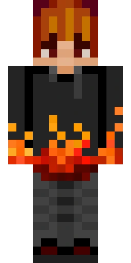 Огонь скин Майнкрафт — скачать PNG бесплатно