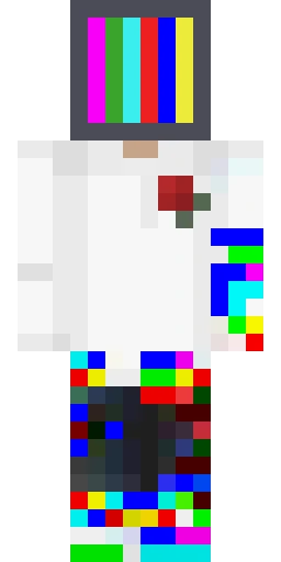 Радужный скин Майнкрафт — скачать PNG бесплатно
