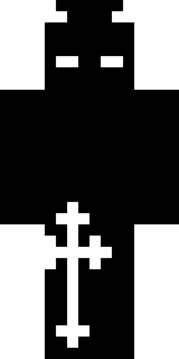 Чёрный скин Майнкрафт — скачать PNG бесплатно