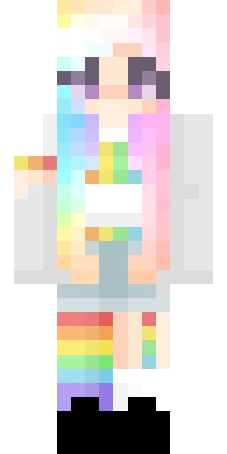 Радужный скин Майнкрафт — скачать PNG бесплатно