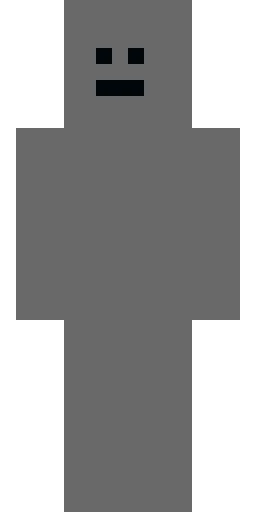 Серый скин Майнкрафт — скачать PNG бесплатно