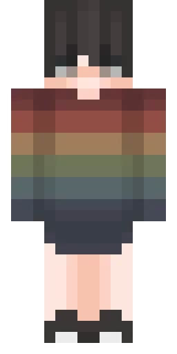 Радужный скин Майнкрафт — скачать PNG бесплатно