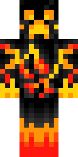 Огонь скин Майнкрафт — скачать PNG бесплатно