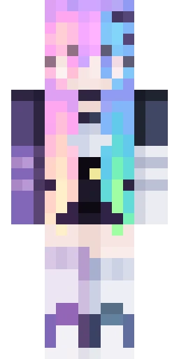 Радужный скин Майнкрафт — скачать PNG бесплатно