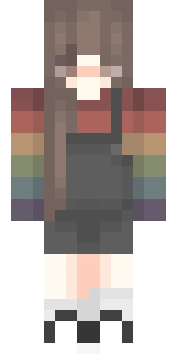 Радужный скин Майнкрафт — скачать PNG бесплатно