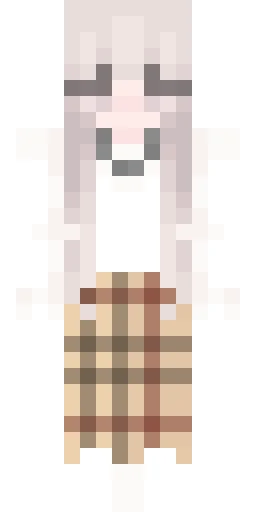 Белый скин Майнкрафт — скачать PNG бесплатно