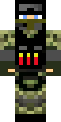 Военный скин Майнкрафт — скачать PNG бесплатно