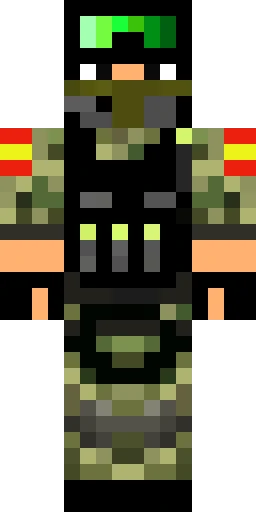 Военный скин Майнкрафт — скачать PNG бесплатно
