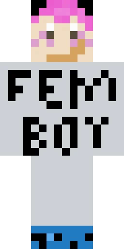 Фембой скин Майнкрафт — скачать PNG бесплатно