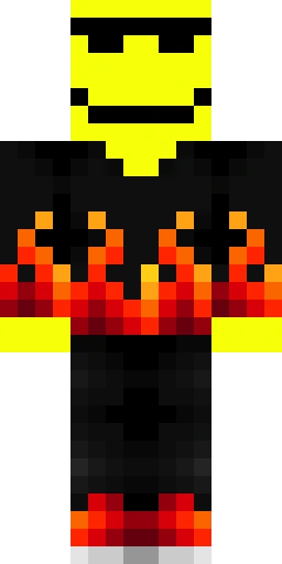 Огонь скин Майнкрафт — скачать PNG бесплатно