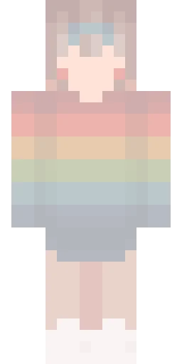 Радужный скин Майнкрафт — скачать PNG бесплатно