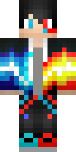Радужный скин Майнкрафт — скачать PNG бесплатно