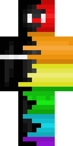 Радужный скин Майнкрафт — скачать PNG бесплатно