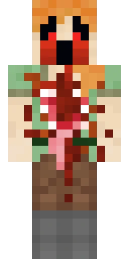 Страшный скин Майнкрафт — скачать PNG бесплатно